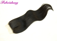 100% वर्जिन मानव बाल सीधे 4 * 4 फीता बंद प्राकृतिक रंग काली महिलाओं के लिए