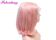 1b गुलाबी रंग सामने फीता विग बॉब स्वस्थ मानव बाल लहर 180% घनत्व